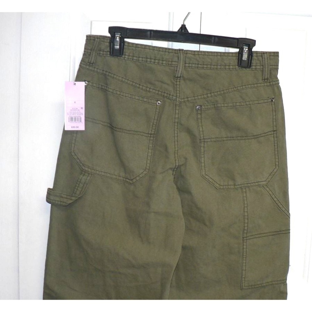 Wild Fable Womens Low Rise Cotton Pocket Relaxed Carpenter Pants in Green Size 6 - Picture 8 of 11